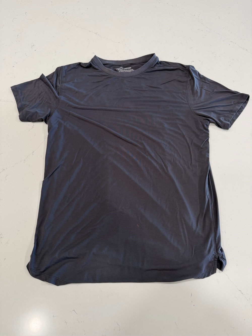 Jack Archer Men's Charcoal Short Sleeve Crewneck Performance Tee - Medium